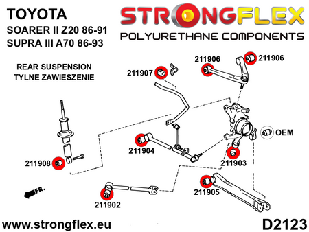 Kit completo de suspensión SPORT Toyota Supra A70 Z20 Soarer (216236A)