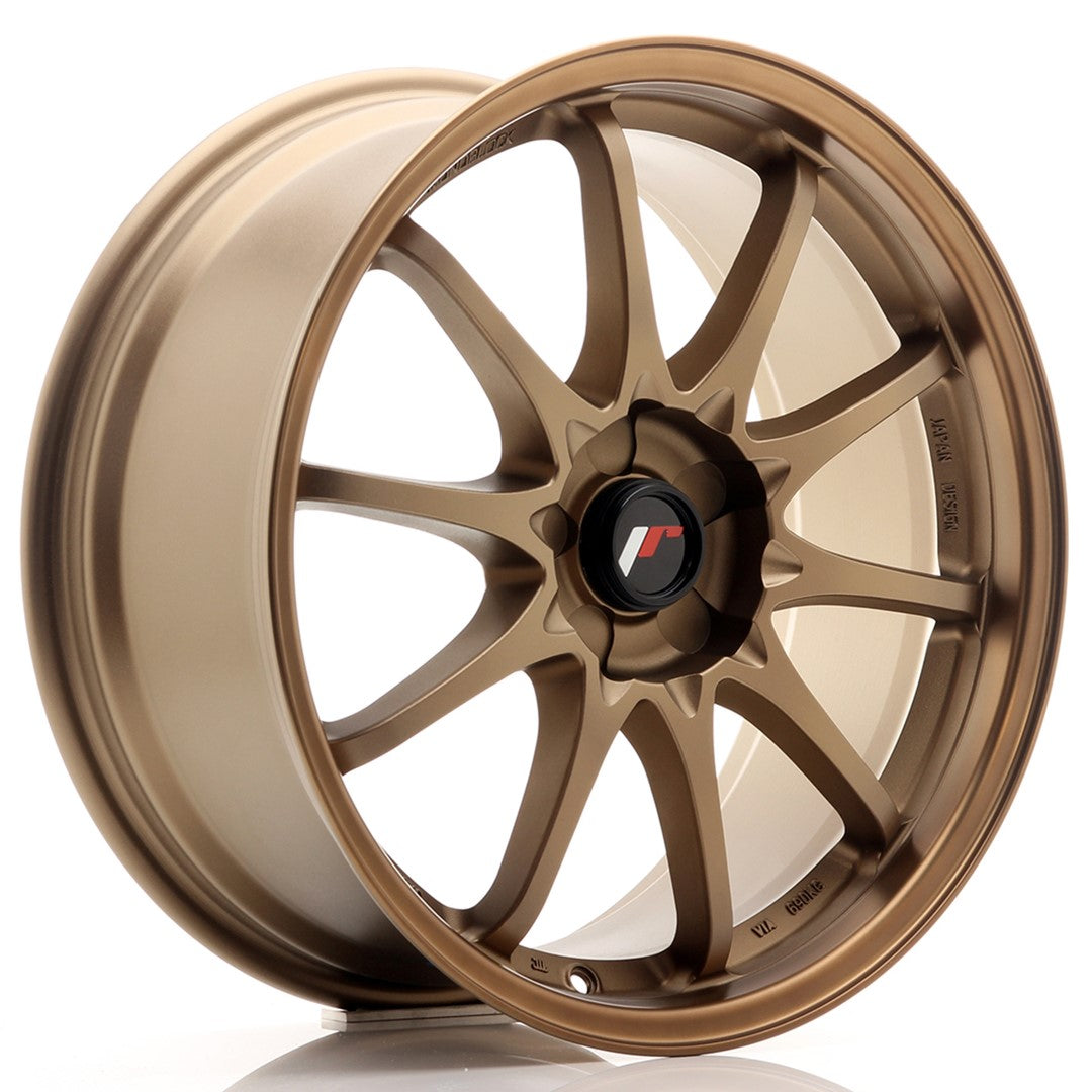 Llanta Japan Racing JR-5 18x8" 5 tornillos a medida ET35 bronce anodizado oscuro
