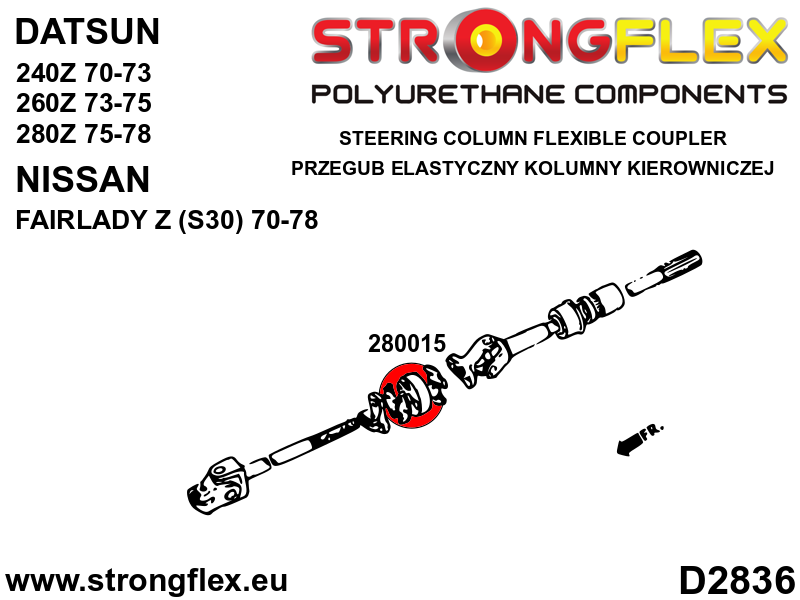 Acoplamiento flexible de la columna de dirección SPORT Datsun 240 260 280Z (280015A)