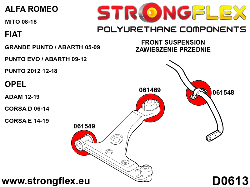 Silentblock delantero del brazo delantero Alfa Romeo Mito type 955 S07 X15 (061549B)