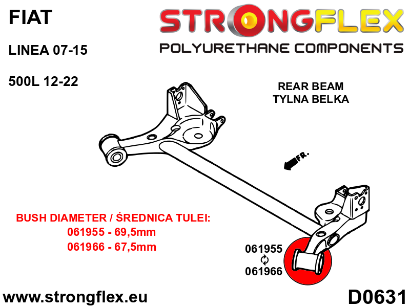 Kit de suspensión delantera y eje trasero Citroën Nemo Fiorino Linea Bipper (066078B)