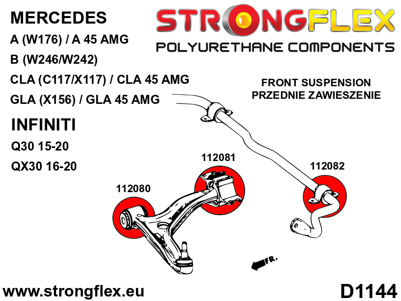Kit completo de suspensión SPORT Mercedes Clase A W176 W246 W242 C117 X117 (116291A)