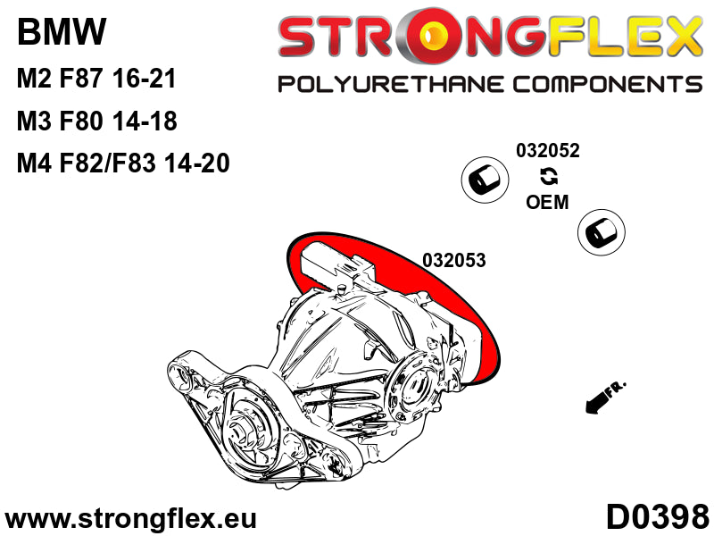 Double rear differential bracket - BMW > Serie 3 > VI  F30 / F31 / F34 / F80 > F80  M3|BMW > Serie 2 > I  F22 / F23 / F87 > M2 F87 |BMW > Serie 4 > I  F32 / F33 / F36 / F82 / F83 > F82 / F83  M4