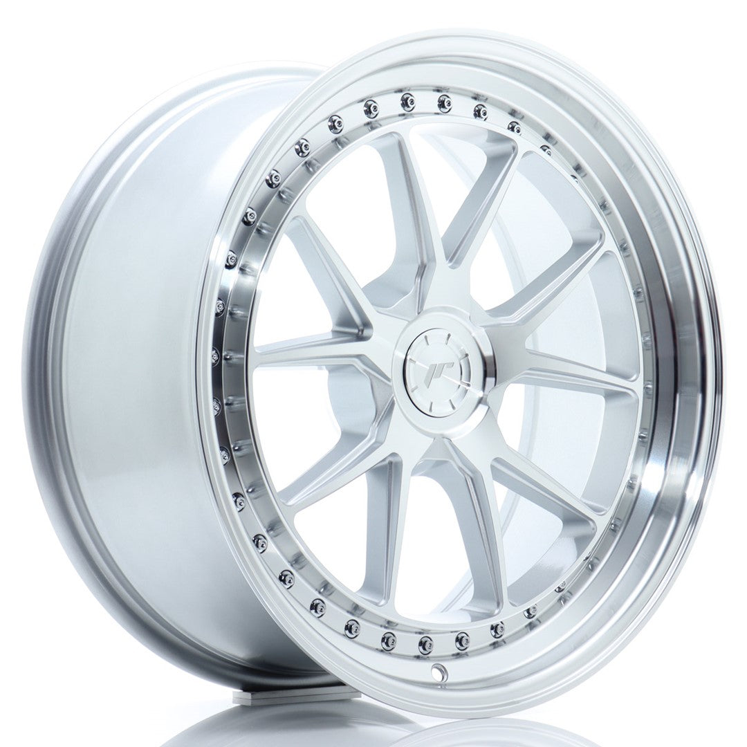 Llanta Japan Racing JR-39 19x9" 5 tornillos a medida ET15-40 plata mecanizada