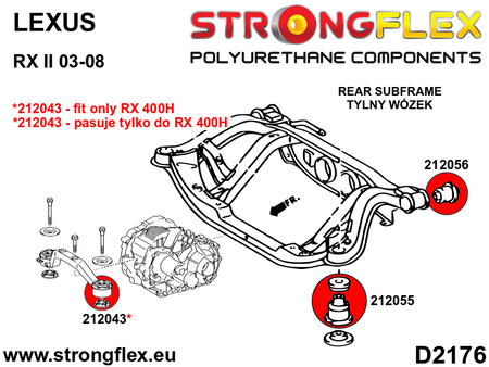 Silentblock trasero del subchasis trasero SPORT Lexus RX (212056A)