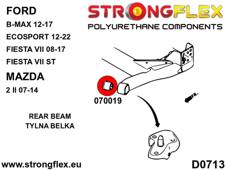 Kit de suspensión delantera y eje trasero Ford Fiesta MK7 2 Demio B-Max (076165B)