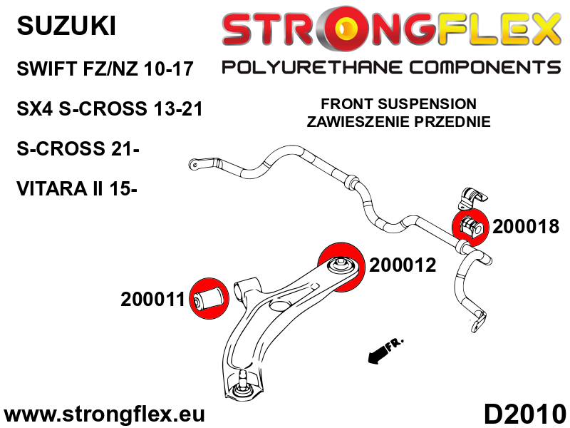 Kit de suspensión delantera Suzuki Vitara FWD AWD S-Cross SX4 S-Cross Swift (206161B)