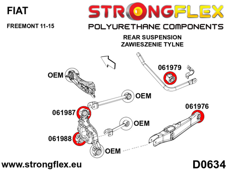 Kit de silentblock de suspensión trasera Fiat Freemont (066083B)