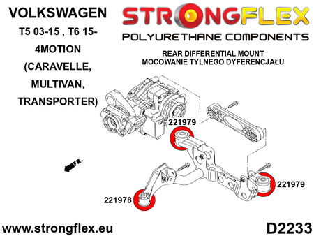 Manguito del diferencial trasero 4Motion delantero SPORT Volkswagen (221978A)