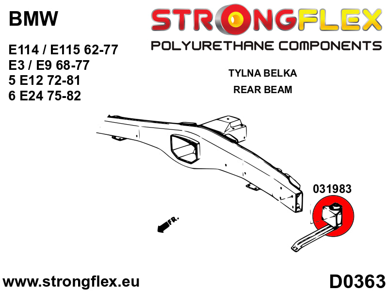 Rear beam bush SPORT - BMW > Serie 6 > I  E24 > E24 |BMW > E114 / E115 Neue Klasse |BMW > E3 / E9 |BMW > Serie 5 > I  E12