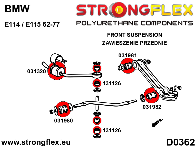 Front arm – outer bush SPORT - BMW > Serie 6 > I  E24 > E24 |BMW > E114 / E115 Neue Klasse |BMW > E3 / E9 |BMW > Serie 5 > I  E12