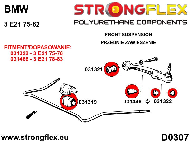 Front anti roll bar bush SPORT - BMW > Serie 3 > I  E21