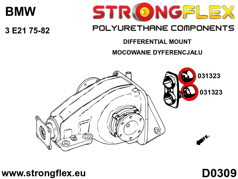 Rear diff mounting bush SPORT - BMW > Serie 3 > I  E21