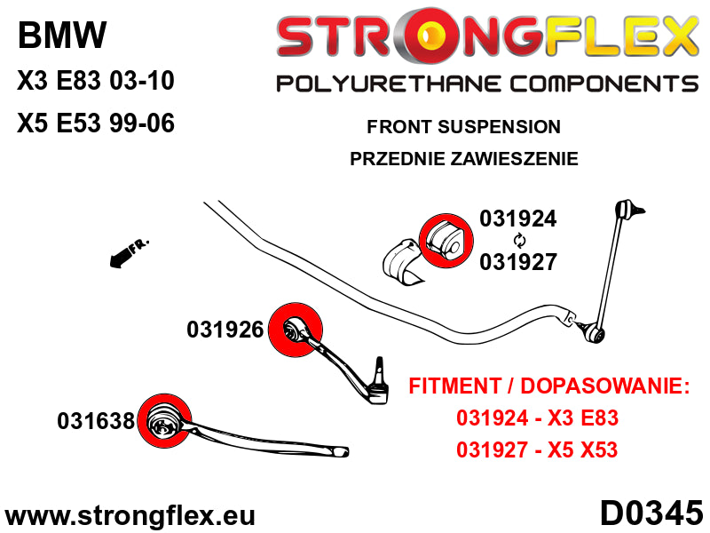 Full suspension polyurethane bush kit - BMW > X5 > I  E53