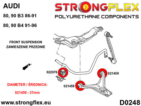 Kit de suspensión delantera Audi 80 B2 B3 B4 FWD Quattro 90 S2 RS2 (026283B)