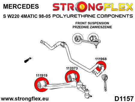 Silentblock delantero del brazo inferior delantero SPORT Mercedes Clase E (111919A)