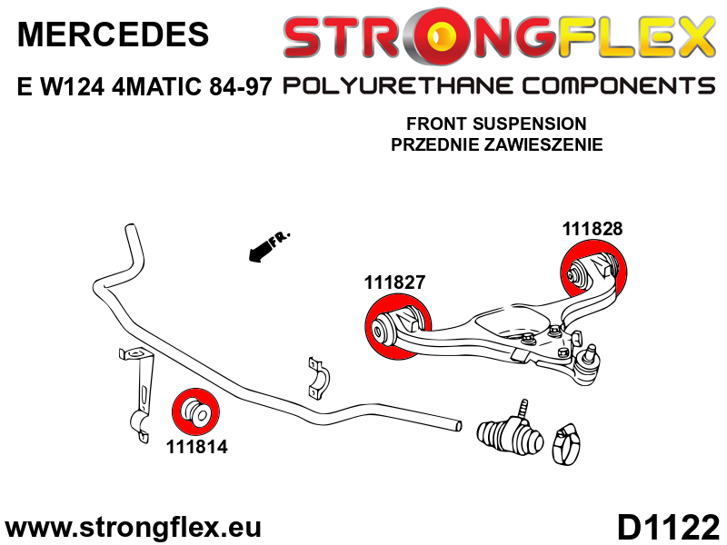 Kit completo de silentblocks de suspensión Mercedes Clase E W124 4MATIC (116297B)