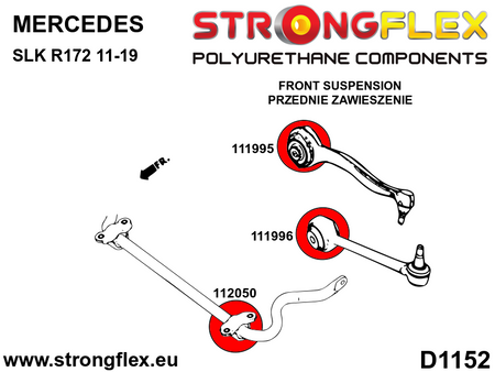 Silentblock del brazo inferior delantero SPORT Mercedes SLK R172 W204 W212 (111996A)