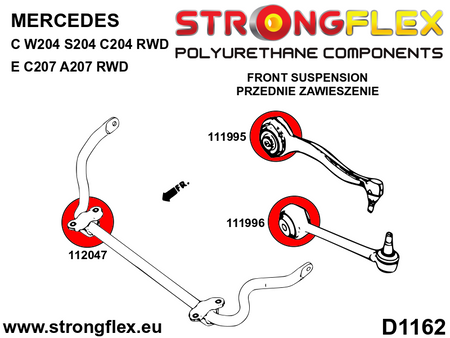 Silentblock de estabilizadora delantera SPORT Mercedes GLK X204 W204 W212 (112047A)