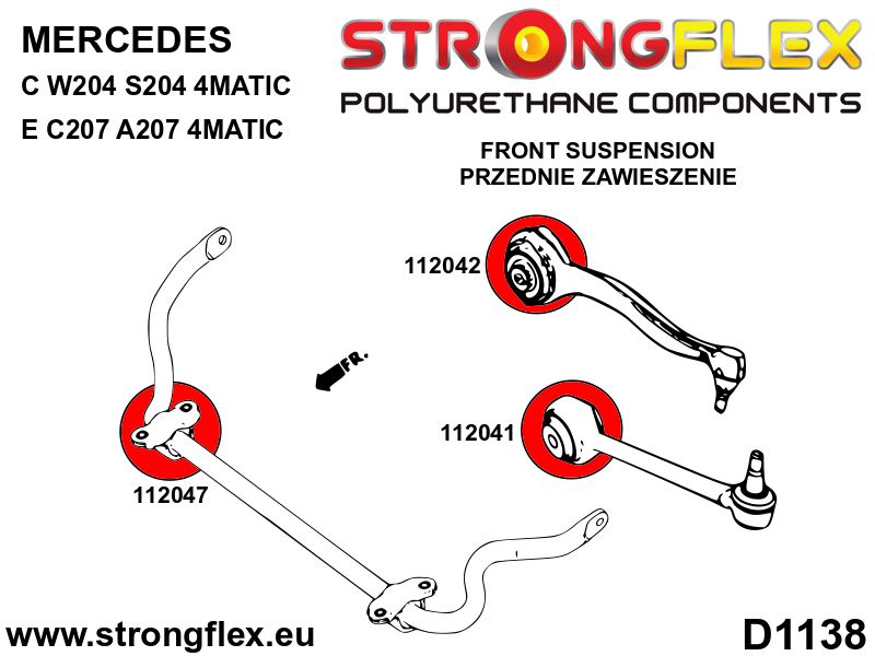 Kit de suspensión delantera SPORT Mercedes Clase C W204 C207 A207 4MATIC (116270A)