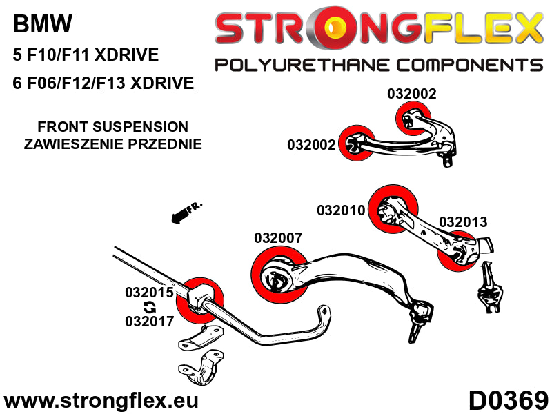 Front upper arm bush SPORT - BMW > Serie 5 > VI  F10 / F11 / F07 > F10  Sedan RWD|BMW > Serie 5 > VI  F10 / F11 / F07 > F11  Touring RWD|BMW > Serie 5 > VI  F10 / F11 / F07 > F10  Sedan xDrive|BMW > Serie 5 > VI  F10 / F11 / F07 > F11  Touring xDrive|BMW