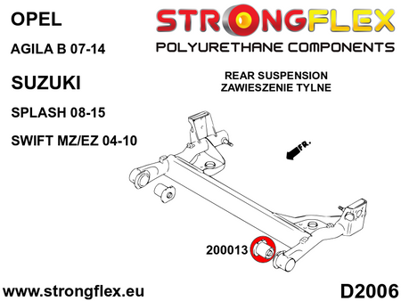 Kit de suspensión delantera y eje trasero SPORT Suzuki Splash FWD AWD Agila (206168A)