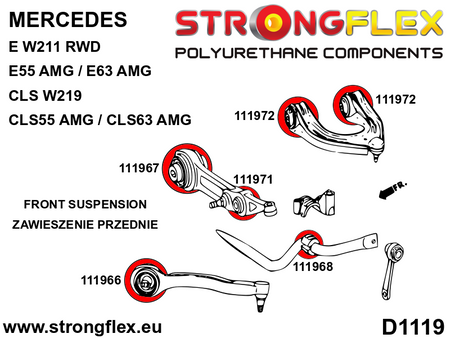 Kit de suspensión delantera Mercedes Clase E W211 C219 RWD CLS (116246B)