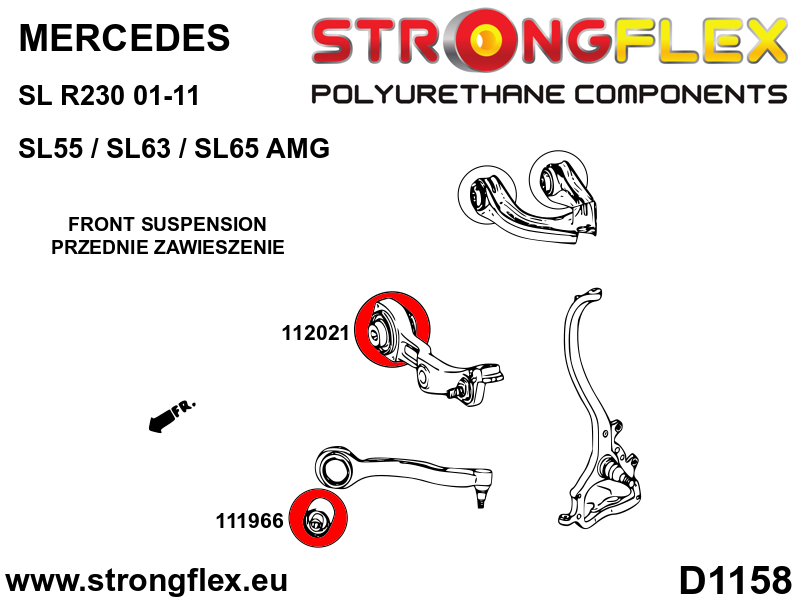 Silentblock delantero de la suspensión delantera SPORT Mercedes Clase E (111966A)