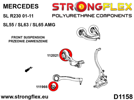 Silentblock delantero de la suspensión delantera SPORT Mercedes Clase E (111966A)