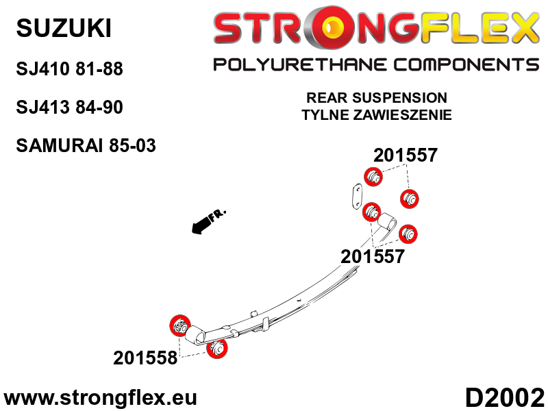 Kit de suspensión delantera y trasera Suzuki Samurai SJ410 SJ413 (206156B)