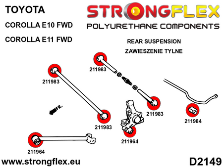 Kit completo de suspensión SPORT Toyota Corolla E100 E110 FWD (216285A)