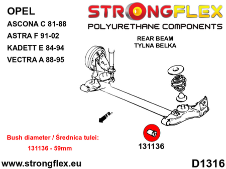 Kit de suspensión delantera y eje trasero Opel Astra FWD Vectra Cavalier (136025B)