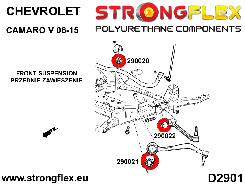 Silentblock delantero del brazo inferior delantero SPORT Chevrolet Camaro V (290021A)