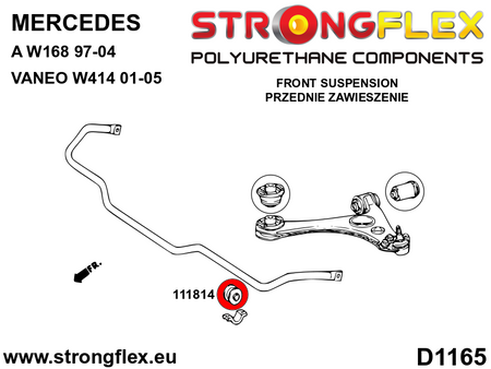 Silentblock estabilizador delantero interno SPORT Mercedes Clase C W202 (111814A)