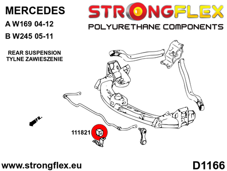 Silentblock de estabilizadora trasera Mercedes Clase C W202 W210 W208 R170 (111821B)