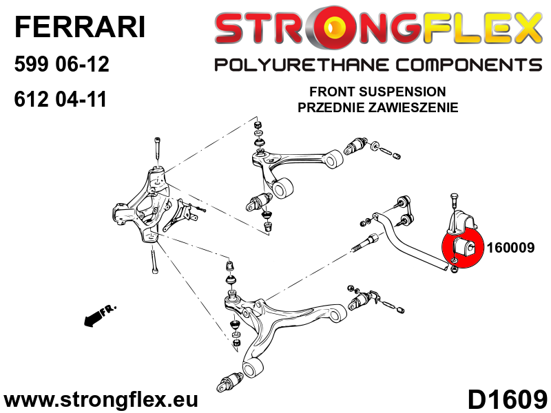 Silentblock de estabilizadora posición delantera o trasera SPORT Maserati (160009A)