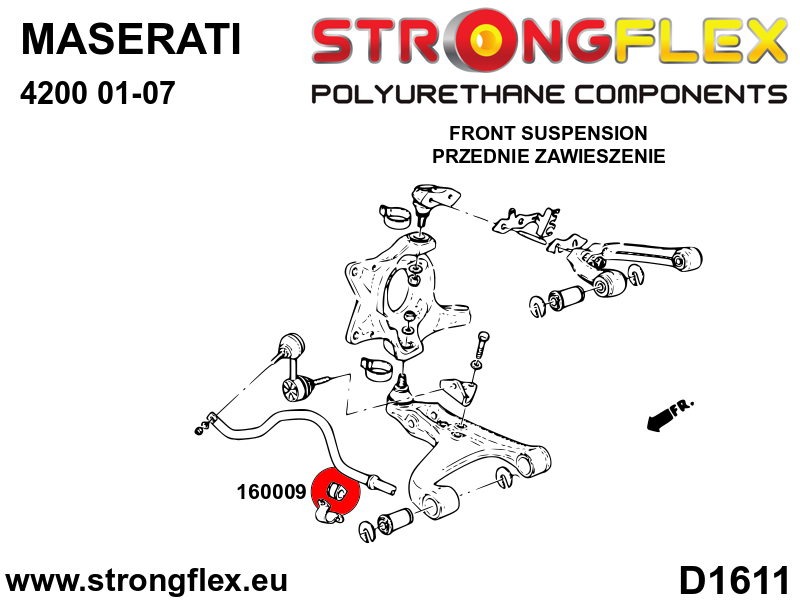 Silentblock de estabilizadora posición delantera o trasera SPORT Maserati (160009A)