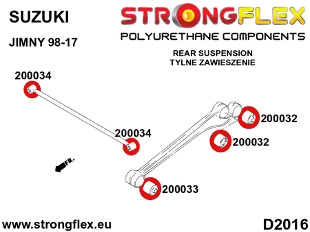 Kit completo de silentblocks de suspensión Suzuki Jimny (206174B)