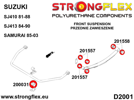 Kit de suspensión delantera y trasera Suzuki Samurai SJ410 SJ413 (206156B)