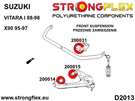 Kit de suspensión delantera y trasera Suzuki X-90 Vitara (206162B)