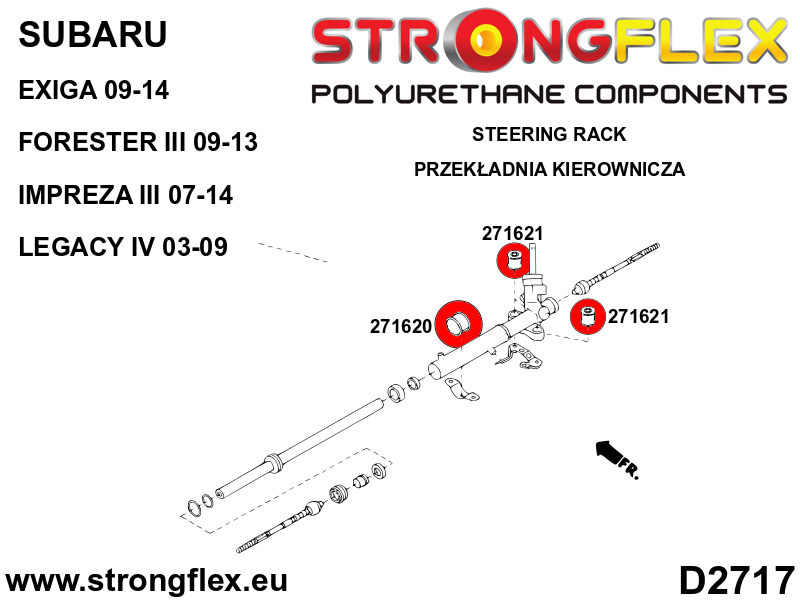 Kit completo de silentblocks de suspensión SPORT Subaru Legacy Outback (276160A)