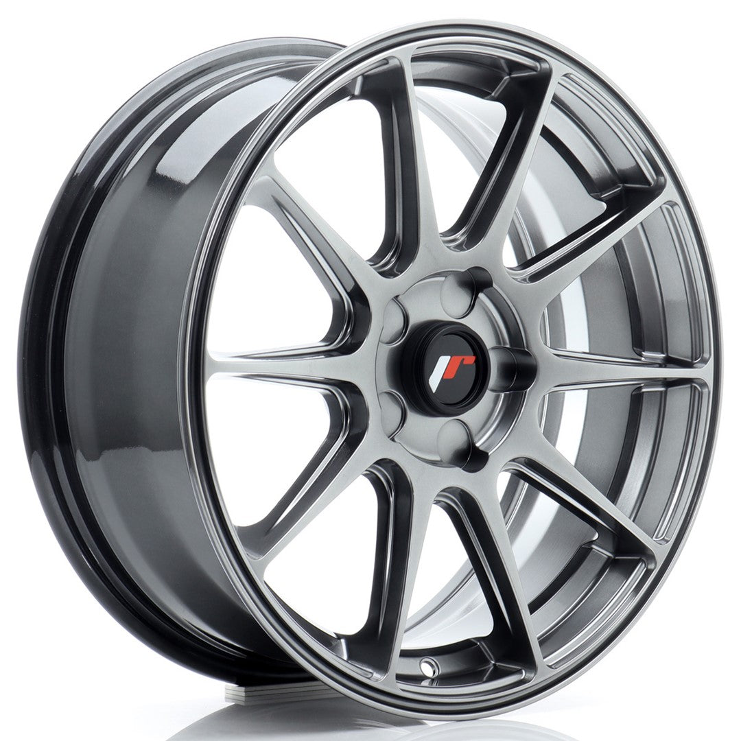 Llanta Japan Racing JR-11 17x7" 5 tornillos a medida ET20-38 negro hyper