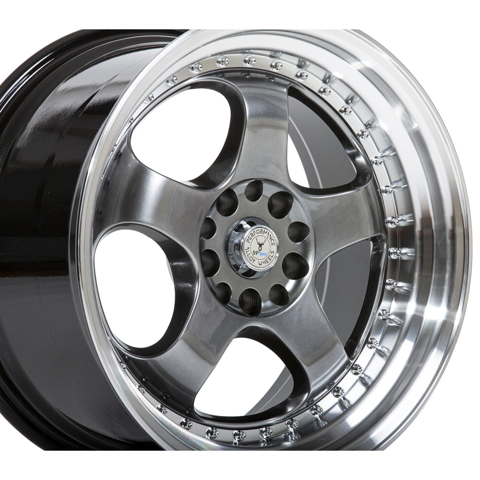 59°North D-002 18x9.5" 5x100/108 ET20, Hyper Black