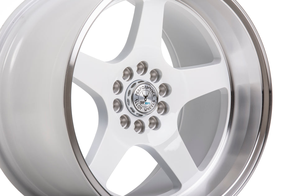 59°North D-004 18x11" 5x100/108 ET15, White