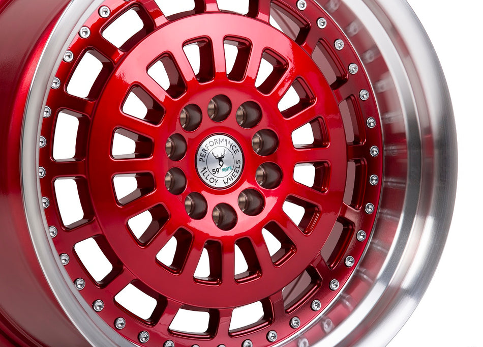 59°North D-007 18x9.5" 5x114.3/120 ET20, Red