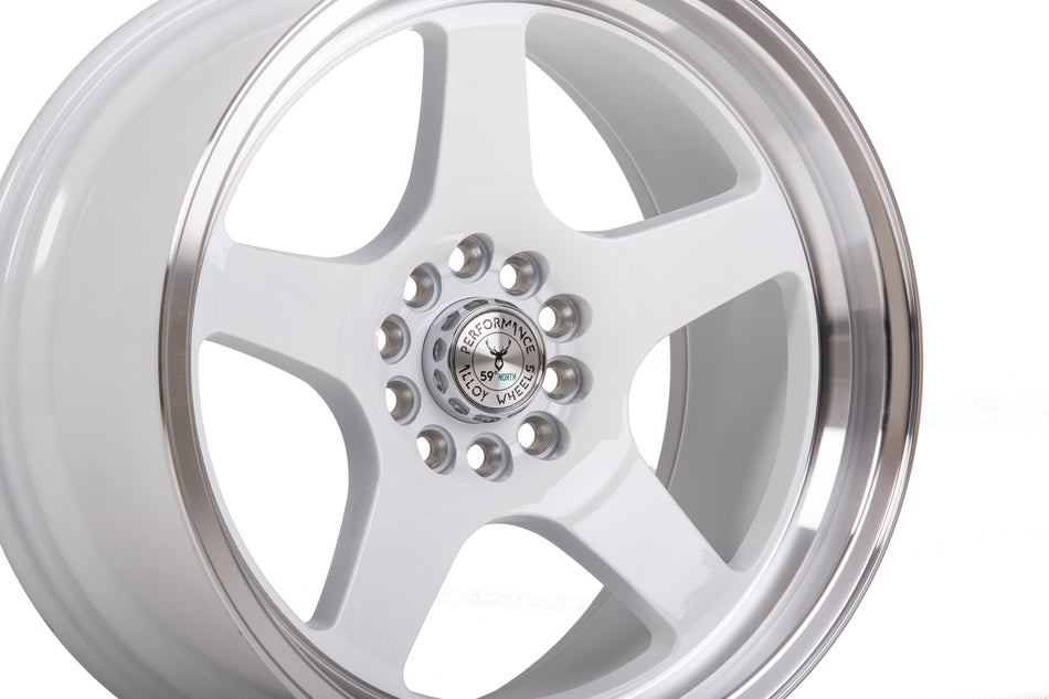 59°North D-004 18x9.5" 5x100/108 ET20, White