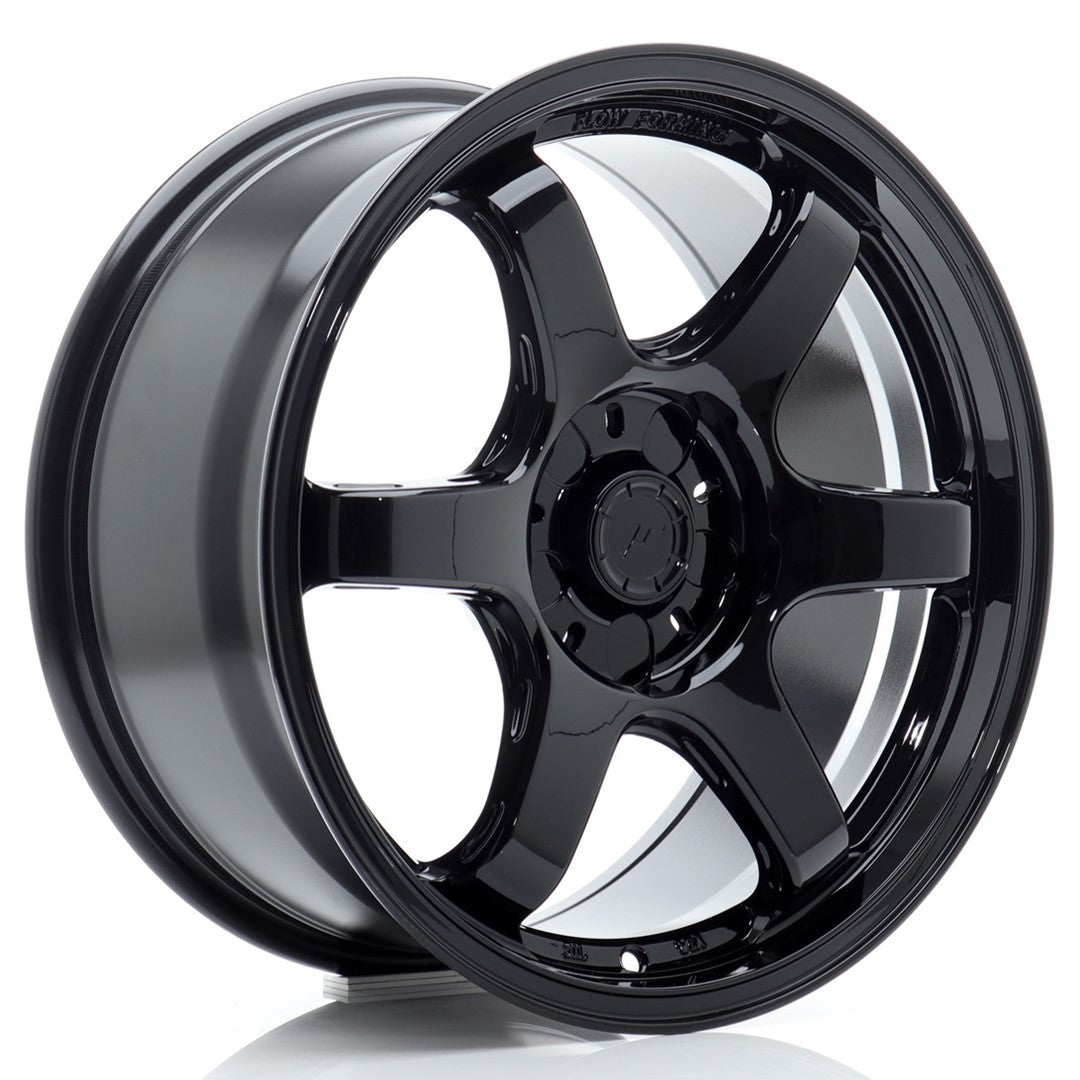 Llanta Japan Racing SL-03 Super Light 17x8" 5 tornillos a medida ET20-42 negro brillo