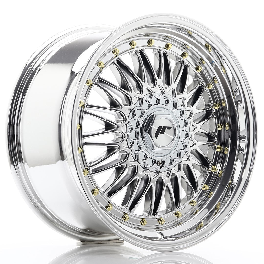 Llanta Japan Racing JR-9 18x9" a medida ET20-40 cromado / titanio