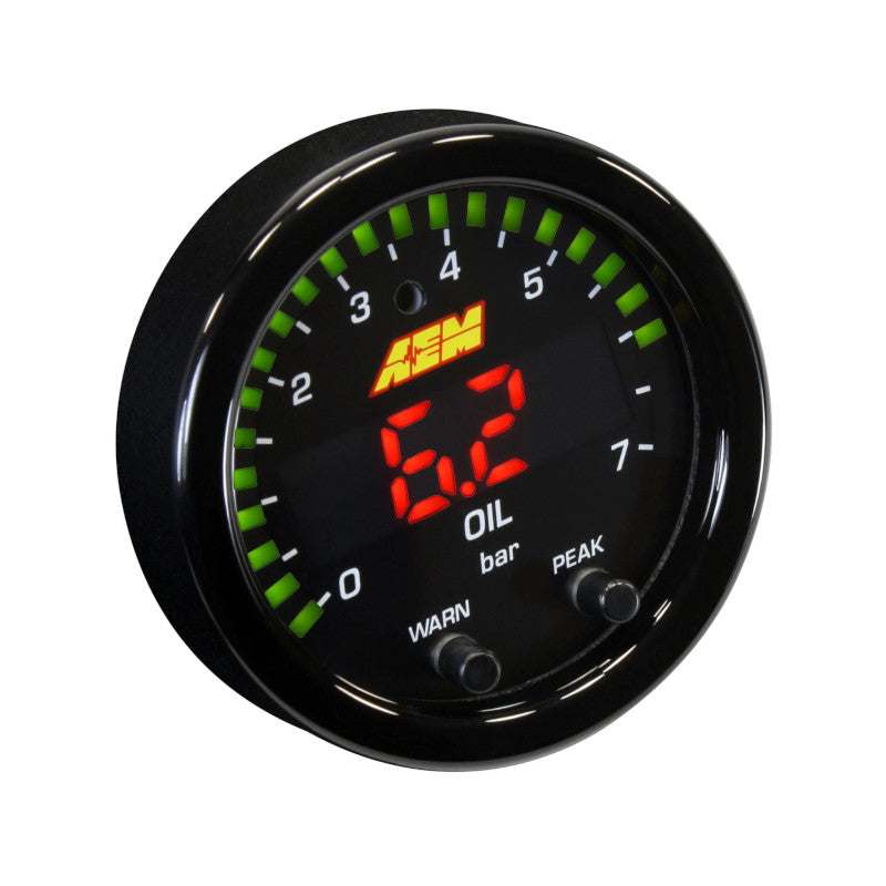 Reloj de presión de aceite AEM serie X (7 bar)