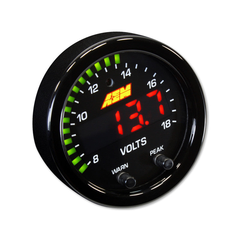 Reloj voltímetro AEM serie X (hasta 18 V)